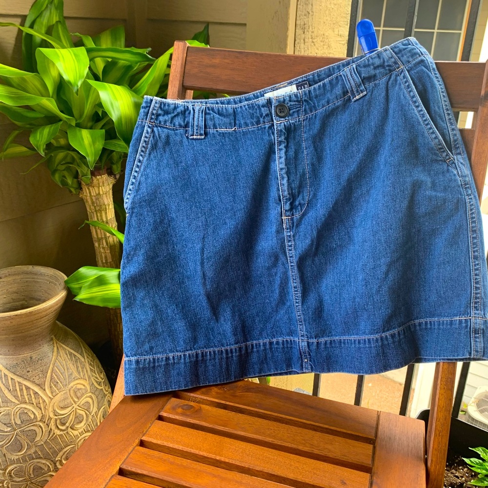 Jean skirt.